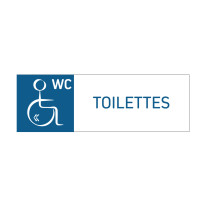Signalétique handicap, Accès WC à gauche
