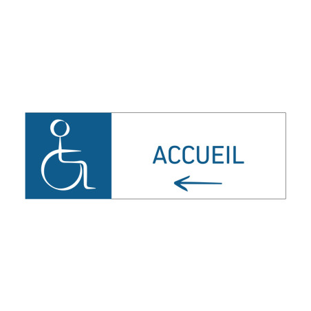 Panneau Acceuil à gauche pour handicapés