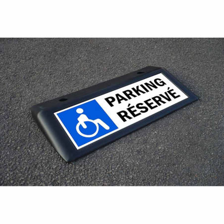 Support avec plaque personnalisée pour parking