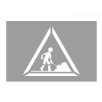 Pochoir Attention Travaux - H 600 x L 900 mm