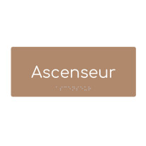 Plaque de porte PVC texte en relief -Ascenseur