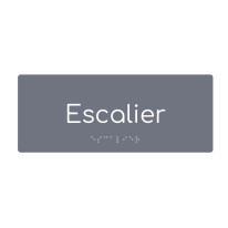 Plaque de porte PVC texte en relief - Escalier