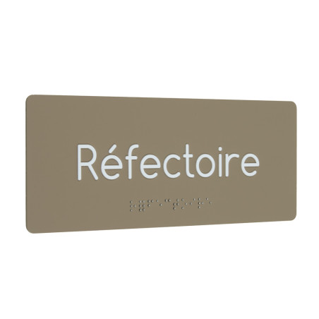 Plaque de porte PVC texte en relief - Réfectoire