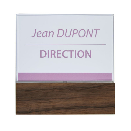 Plaque de porte Bois Modulable - Gamme Wood® Noyer