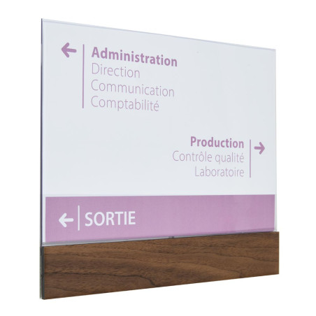 Plaque de porte Bois Modulable - Gamme Wood® Noyer
