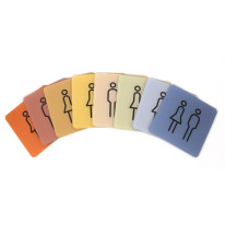 Plaque de porte Targa Interior ® - Toilettes Femmes - 120 x 120 mm