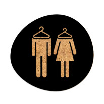 Gamme Liège H 140 x L 150 mm - picto Vestiaires Hommes/Femmes