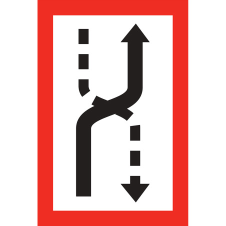 Panneau fluvial Obligation de croiser le chenal par tribord - B4b