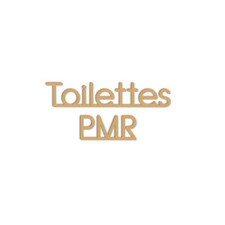 Gamme Or PVC 3.2 mm - texte Toilettes PMR