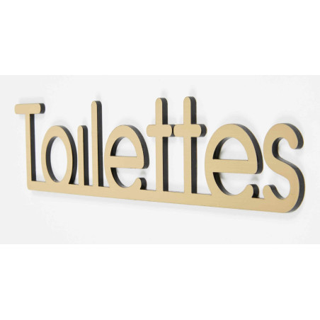 Gamme Or PVC 3.2 mm - texte Toilettes PMR