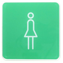 Plaque de porte Targa Colors® - Toilettes Femmes - 120 x 120 mm