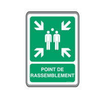 Panneau point de rassemblement seul