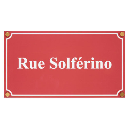 Plaque de rue Alu Dibond - H 250 x L 450 mm