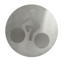 Clous de voirie inox - logo Vélo gravé - Ø 100 mm - Extérieur