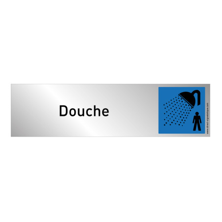 Plaque plexi couleur ´Douche homme´