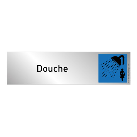 Plaque plexi couleur ´Douche femme´