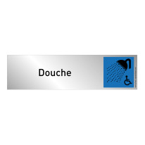 Plaque plexi couleur ´Douche PMR´
