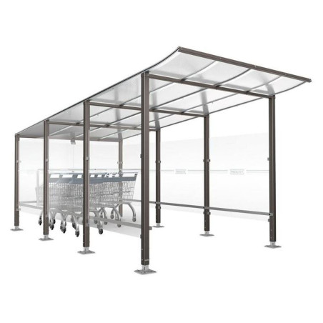 Abri chariots et caddies gris scellement direct Abri chariots et caddies gris scellement direct