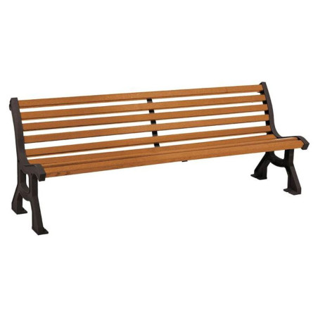 Banc de ville acier gris et bois chêne clair Banc de ville acier gris et bois chêne clair