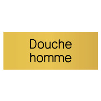 Signalétique gravée Douche homme - Gamme Métal