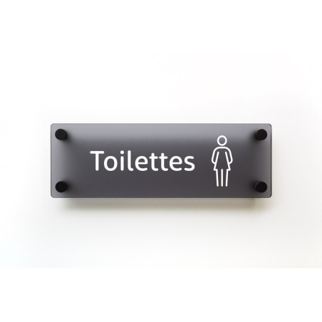Plaque de porte H100 x L300 - Toilettes Femme - Gamme ICE