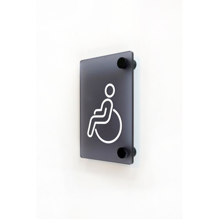 Plaque de porte H150 x L100 - Toilettes PMR - Fixation entretoises - Gamme ICE