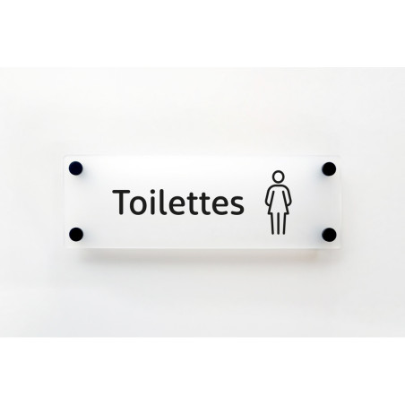 Plaque de porte H100 x L300 - Toilettes Femme - Gamme ICE