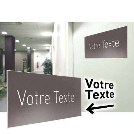 Signalétique gravée Texte personnalisé - Gamme Couleur