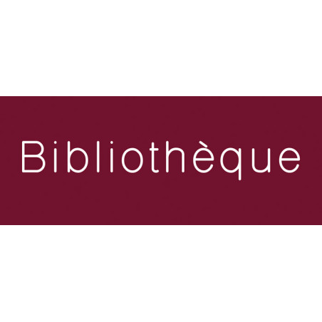 Signalétique gravée Bibliothèque  - Gamme Couleur