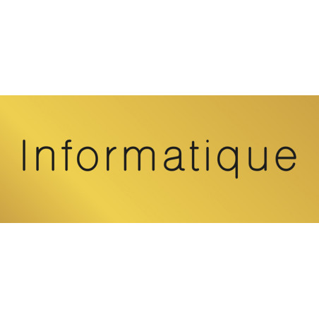 Signalétique gravée Informatique - Gamme Métal