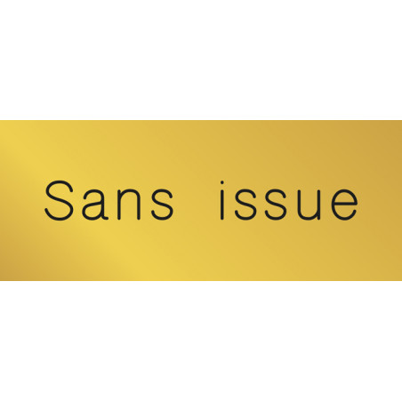 Signalétique gravée Sans issue - Gamme Métal