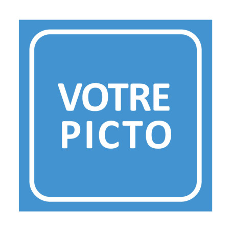 Picto gravé Personnalisé - 100 x 100 mm | Intérieure
