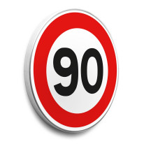 Panneau Limitation de vitesse 90 km/h - B14 - Gamme standard - Classe 1