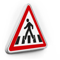 Panneau de danger Passage pour piétons - A13b - Gamme standard - Classe 1