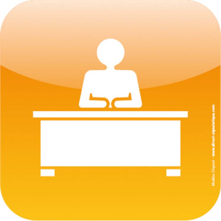 Plaque de porte Icone® - Bureau - 120 x 120 mm