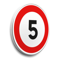 Panneau Limitation de vitesse 5 km/h - B14 - Gamme standard - Classe 1