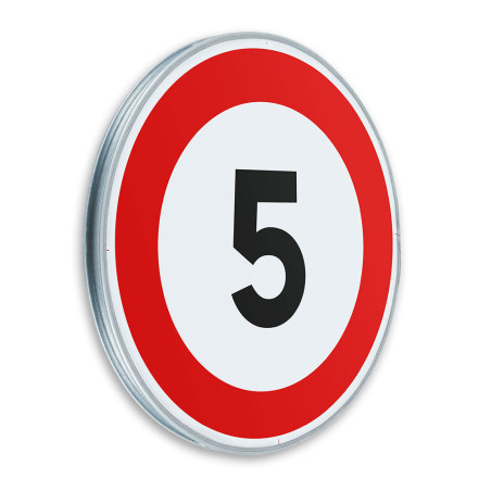 Panneau Limitation de vitesse 5 km/h - B14 - Gamme standard - Classe 1 Panneau Limitation de vitesse 5 km/h - B14 - Gamme standard - Classe 1
