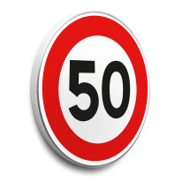 Panneau Limitation de vitesse 50 km/h - B14 - Gamme standard - Classe 1