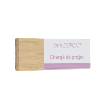 Plaque de porte Wood - format étiquette