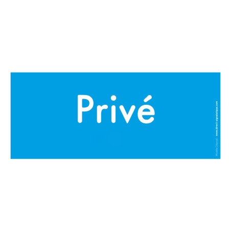 Plaque de Porte Pop Art® en plexi - Privé - Texte 