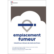 Panneau officiel emplacement fumeur