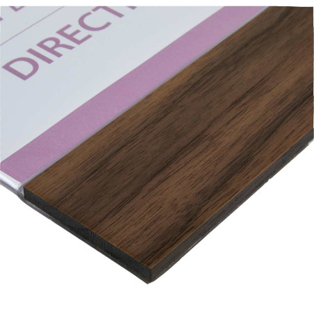 Plaque de porte Bois Modulable - Gamme Wood® Noyer