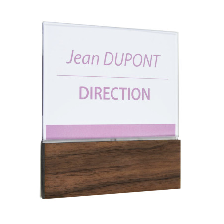 Plaque de porte Bois Modulable - Gamme Wood® Noyer Plaque de porte Bois Modulable - Gamme Wood® Noyer