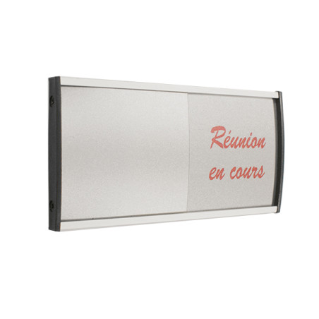 Plaque de porte Coulissante - Acélie Argent - H 78 x L 156 mm Plaque de porte Coulissante - Acélie Argent - H 78 x L 156 mm