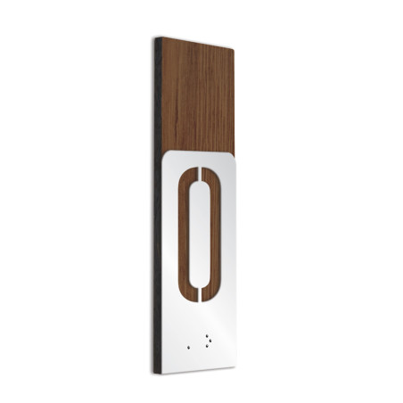 Numéro d´étage Bois de noyer et Alu - Gamme Wood Noyer® Numéro d´étage Bois de noyer et Alu - Gamme Wood Noyer®
