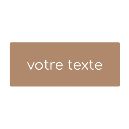 Plaque de porte PVC avec texte en relief personnalisable - H 80 x L 200 mm Plaque de porte PVC avec texte en relief personnalisable - H 80 x L 200 mm