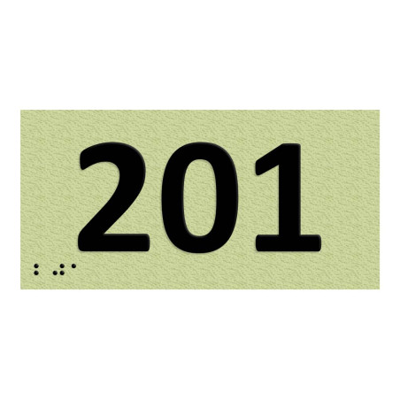 Numéro de porte en relief et braille - H 50 x L 10