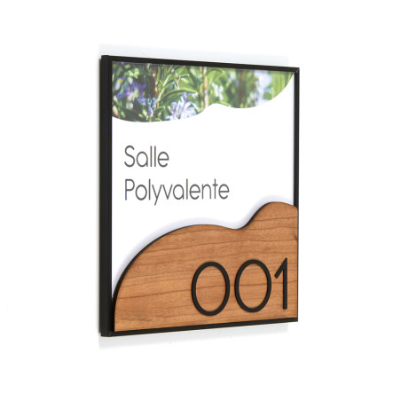 Signalétique de porte modulable avec partie fixe n Signalétique de porte modulable avec partie fixe n