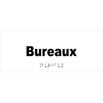 Plaque de porte Texte relief - Bureaux - H 80 x L 200 mm