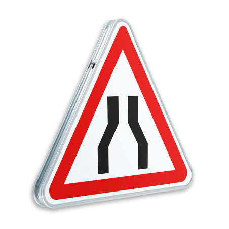 Panneau de danger Chaussée rétrécie - A3 - Gamme standard - Classe 1 Panneau de danger Chaussée rétrécie - A3 - Gamme standard - Classe 1